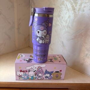 Hello Kitty Kuromi Purple Stainless Travel Mug